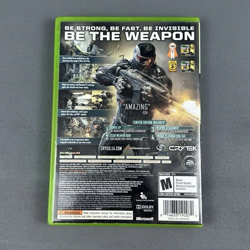 Crysis 2 Limited Edition Micrsoft Xbox 360